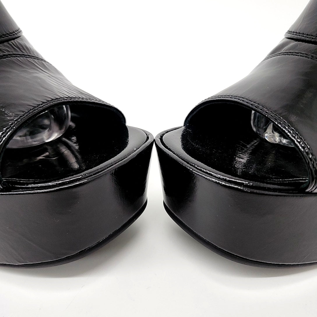 Chanel Open-Toe Sandals – Leather – Black