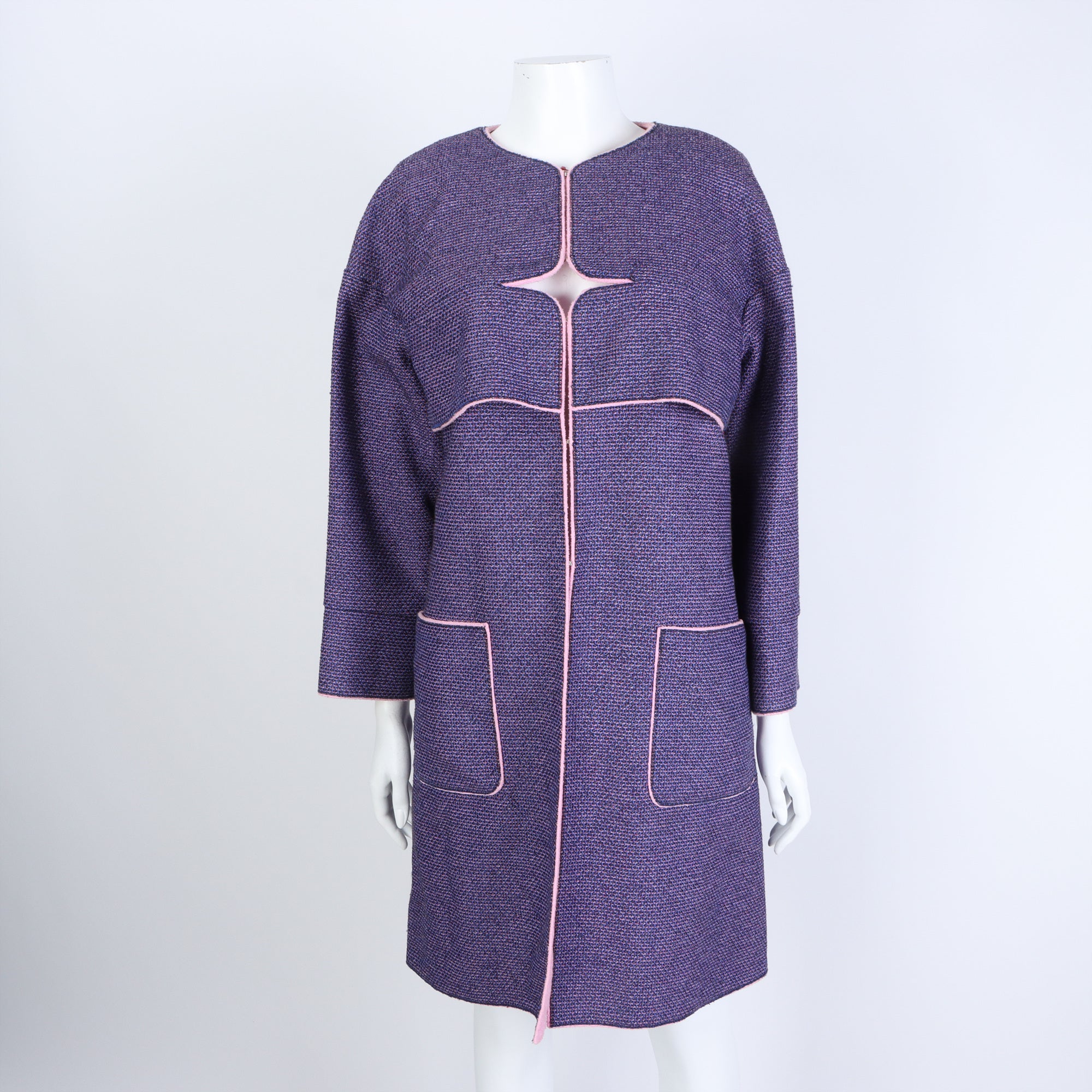 Chanel Coat – Tweed – Navy