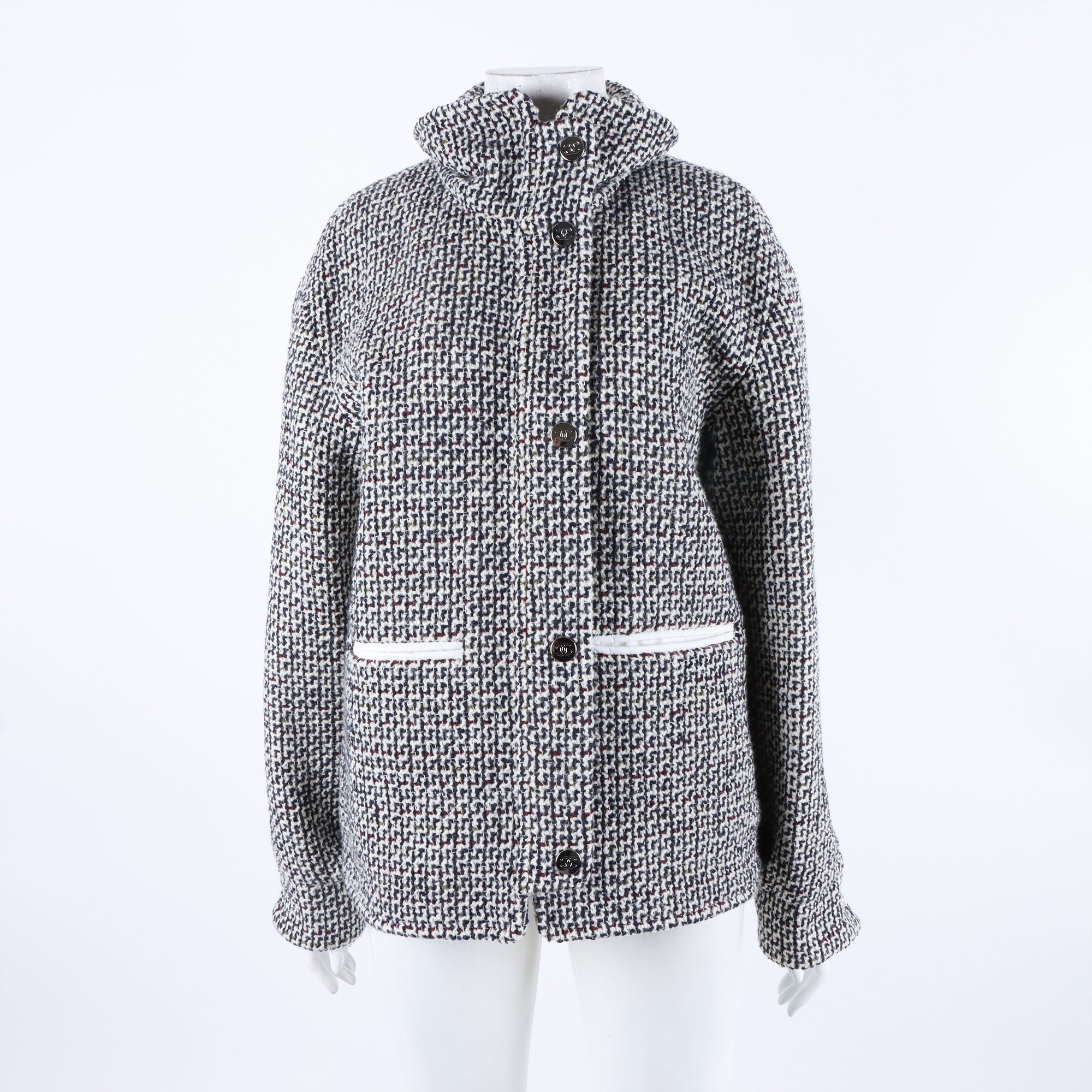 Chanel Reversible Zip-Up Jacket – Wool – Navy