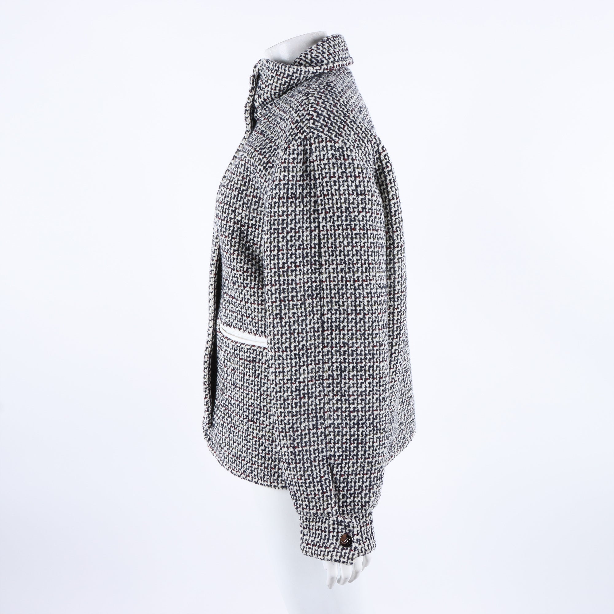 Chanel Reversible Zip-Up Jacket – Wool – Navy