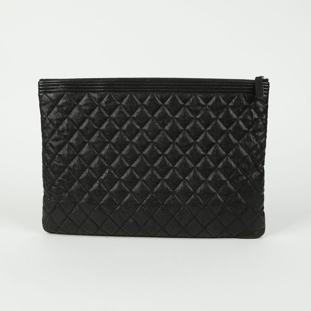 Chanel Boy – Caviar Leather – Black – Silver Hardware