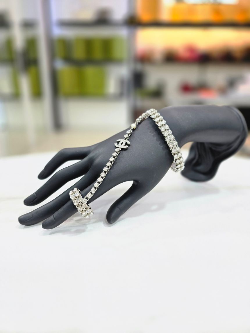 Chanel CC Logo Combination Ring – Silver