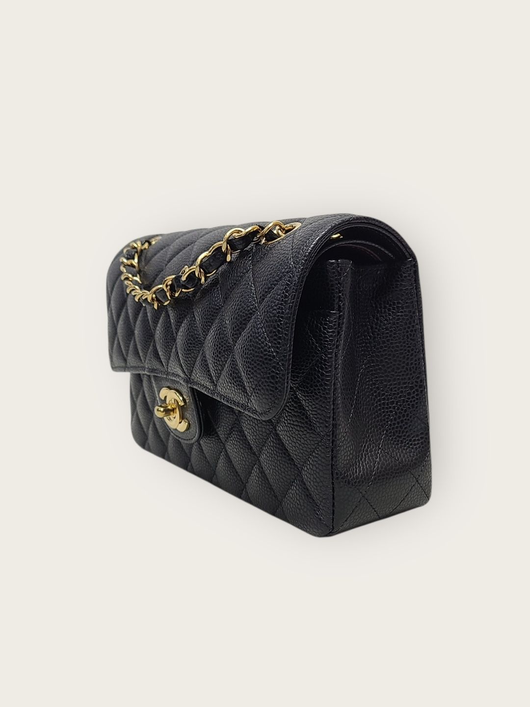 Chanel Classic Flap – Caviar Leather – Black – Gold Hardware