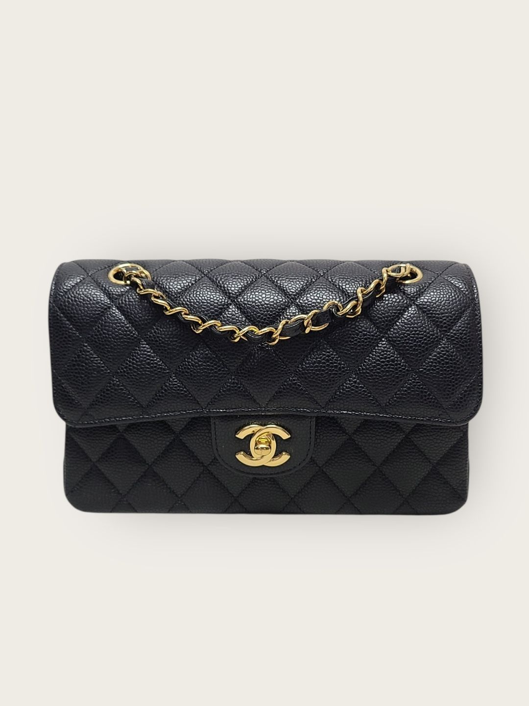 Chanel Classic Flap – Caviar Leather – Black – Gold Hardware