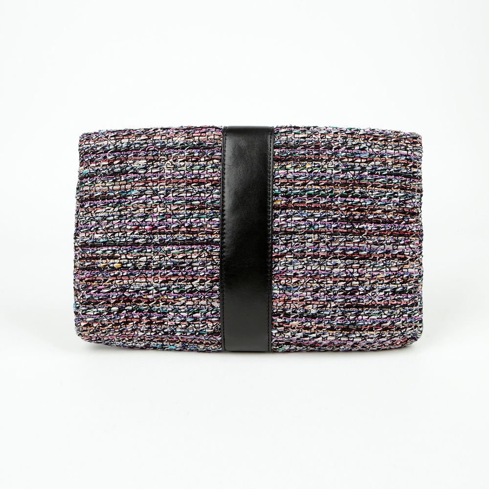 Chanel Flap Grip Clutch – Tweed – Multicolor