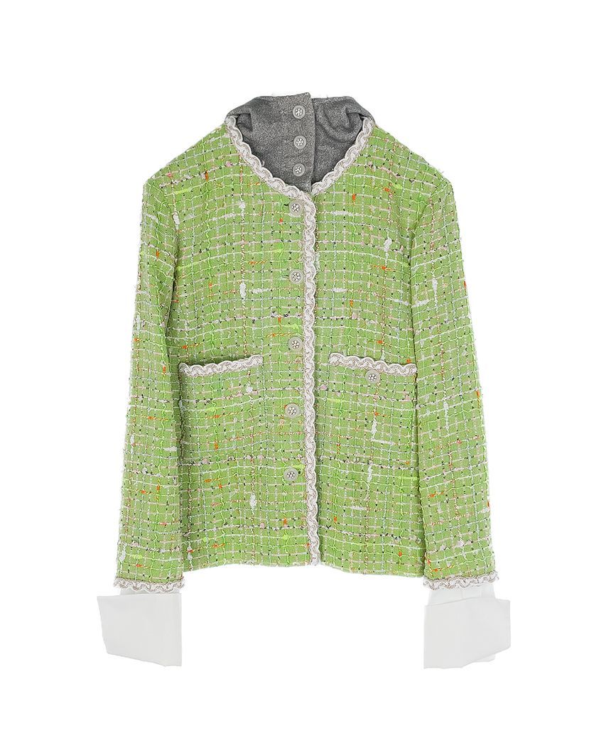Chanel Hooded Tweed Jacket – Tweed – Green