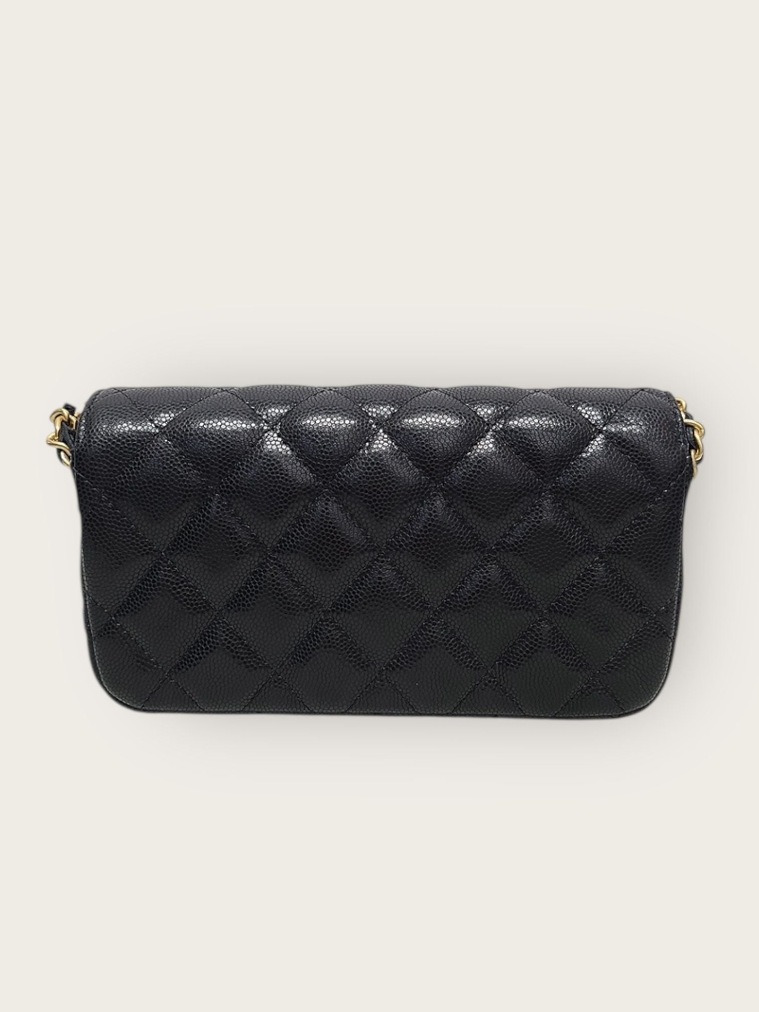 Chanel Shoulder Bag – Caviar Leather – Black – Gold Hardware