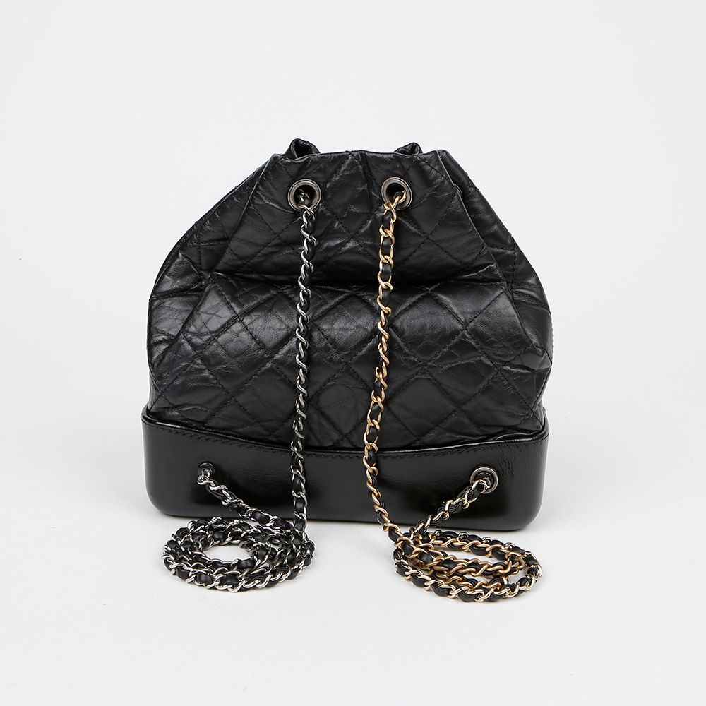 Chanel Gabrielle Small Backpack – Calfskin Leather – Black – Mixed Hardware