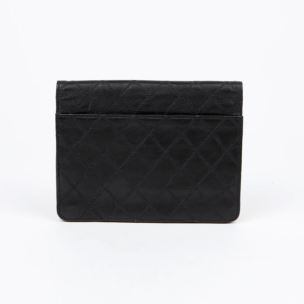 Chanel Flap Bag – Calfskin Leather – Black – Gold Hardware