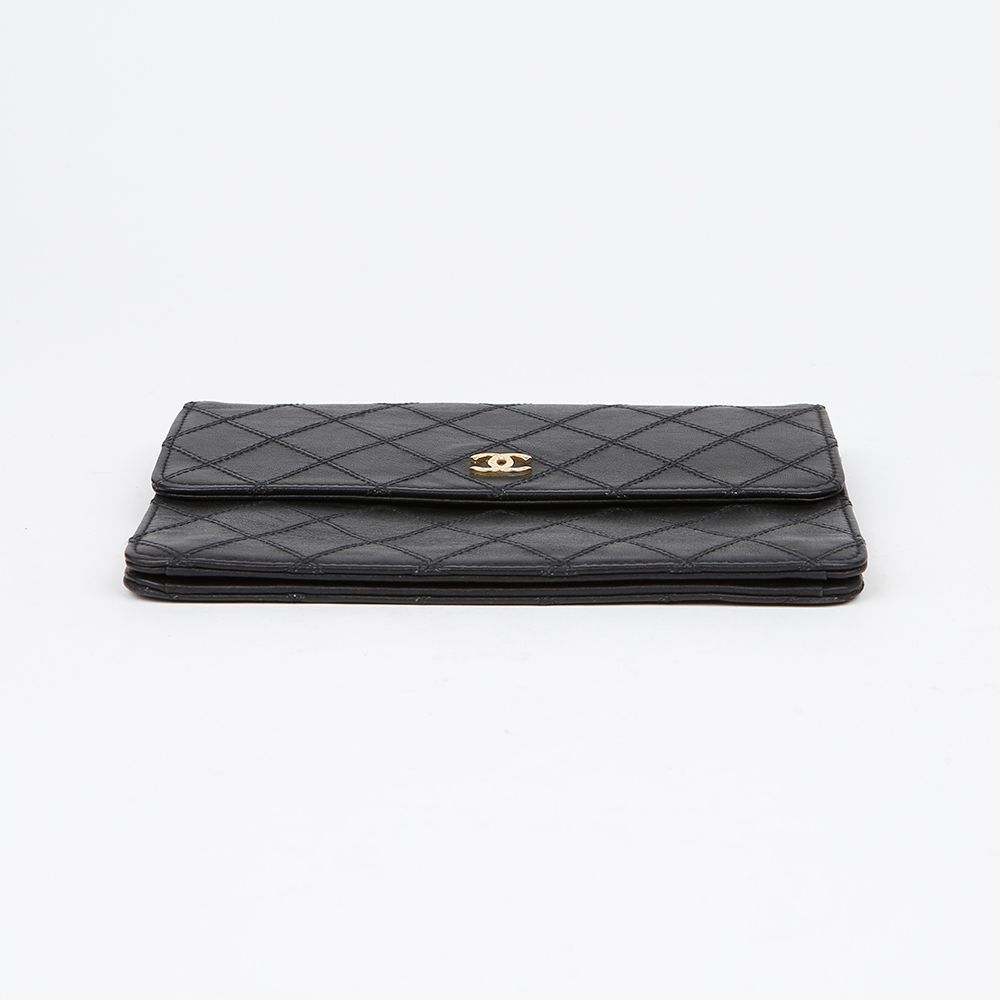 Chanel Flap Bag – Calfskin Leather – Black – Gold Hardware