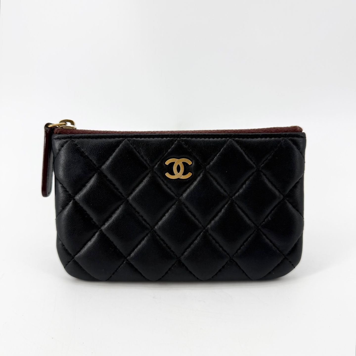 Chanel Pouch – Lambskin Leather – Black – Gold Hardware