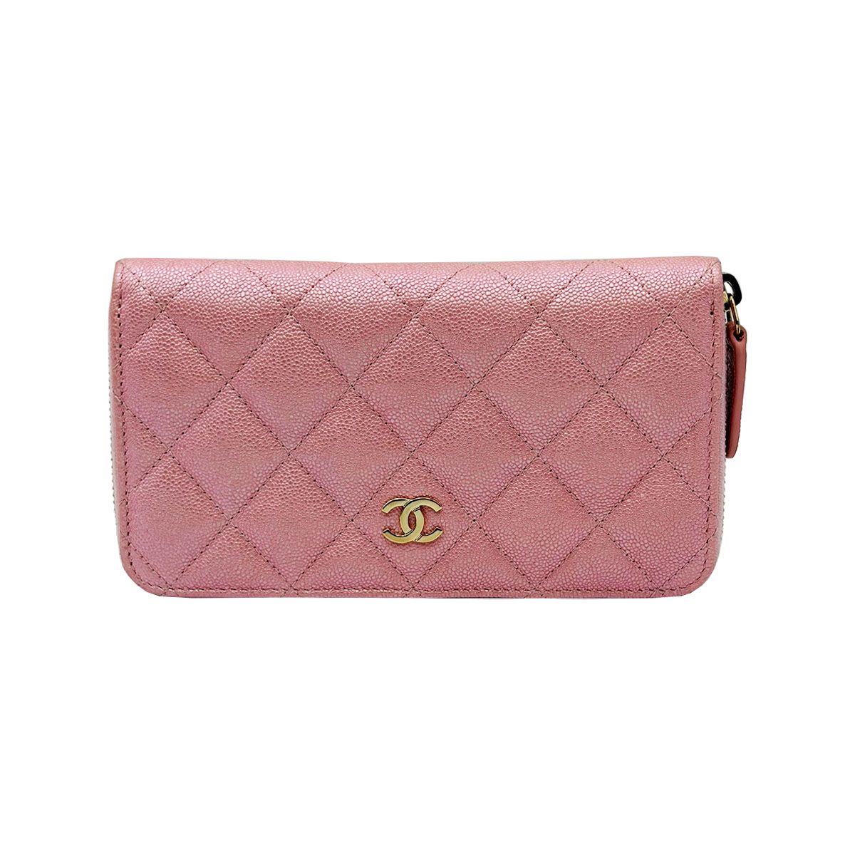 Chanel Zip Wallet – Caviar Leather – Pink