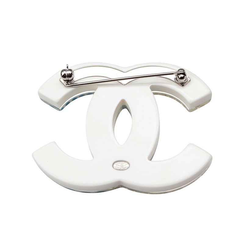 Chanel Brooch – White