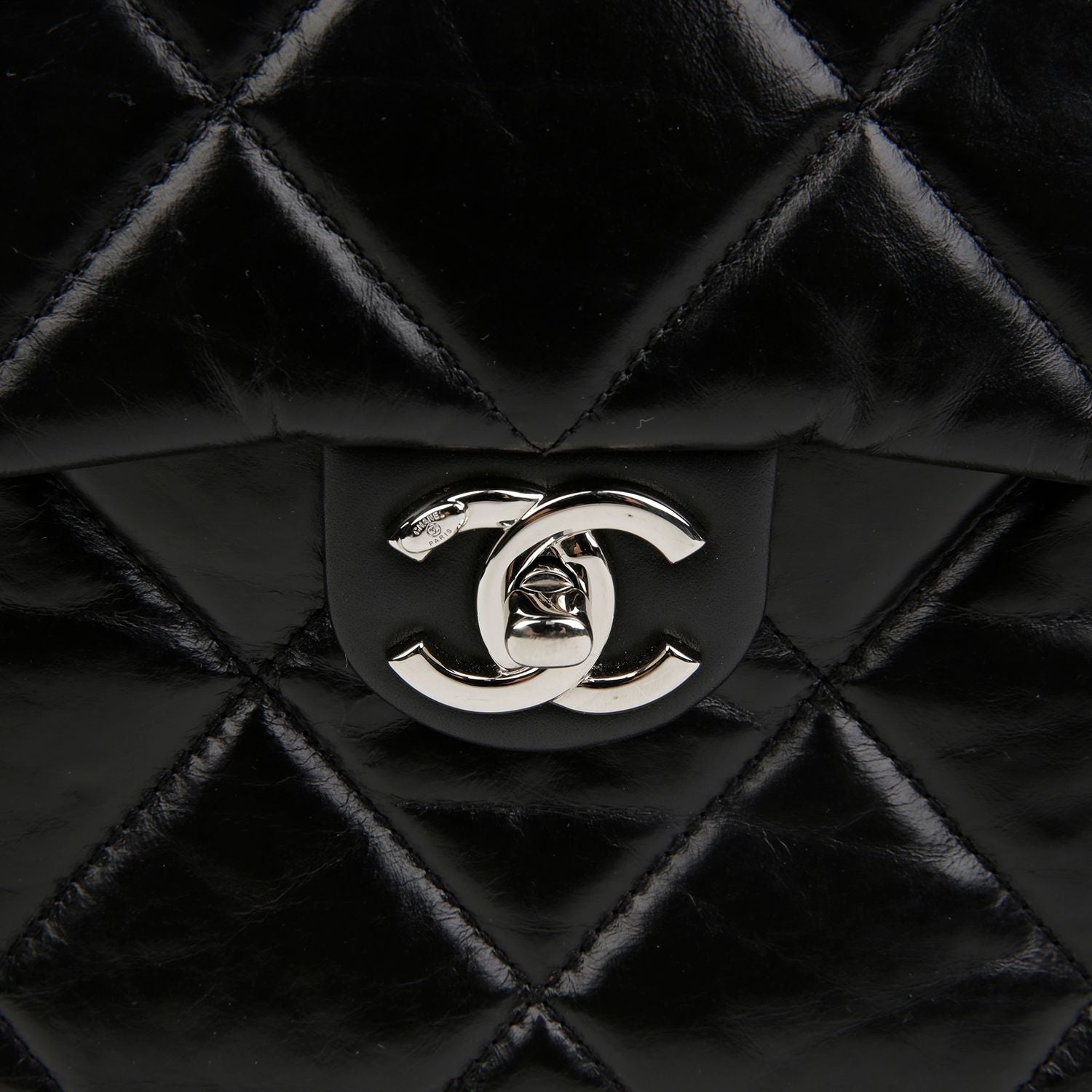 Chanel Camera Bag – Calfskin Leather – Black – Silver Hardware