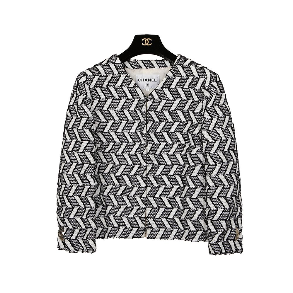 Geometric Tweed Jacket 40