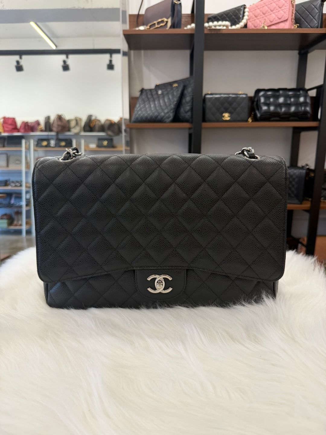 Classic Maxi Caviar Black Grade A+