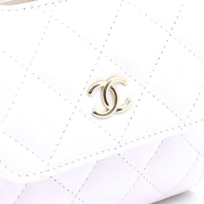 Chanel WOC mini – Lambskin Leather – White – Gold Hardware