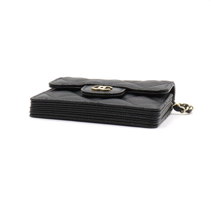Chanel Accordion Card Holder – Caviar Leather – Black