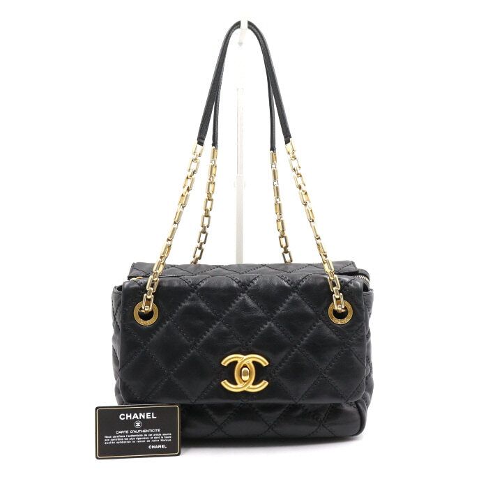 Chanel Flap Bag – Caviar Leather – Black – Gold Hardware
