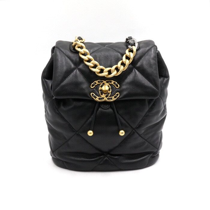 Chanel Backpack – Lambskin Leather – Black – Gold Hardware