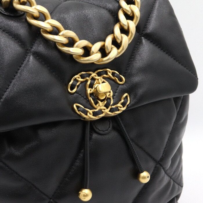 Chanel Backpack – Lambskin Leather – Black – Gold Hardware