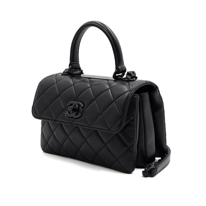 Chanel Trendy CC – Lambskin Leather – Black – Gold Hardware