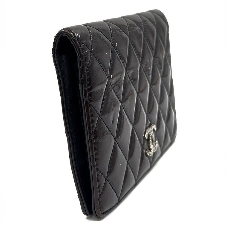 Chanel Long Wallet – Patent Leather – Black
