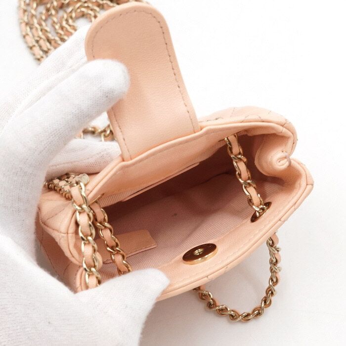 Chanel Shoulder Bag – Lambskin Leather – Pink – Champagne Gold Hardware