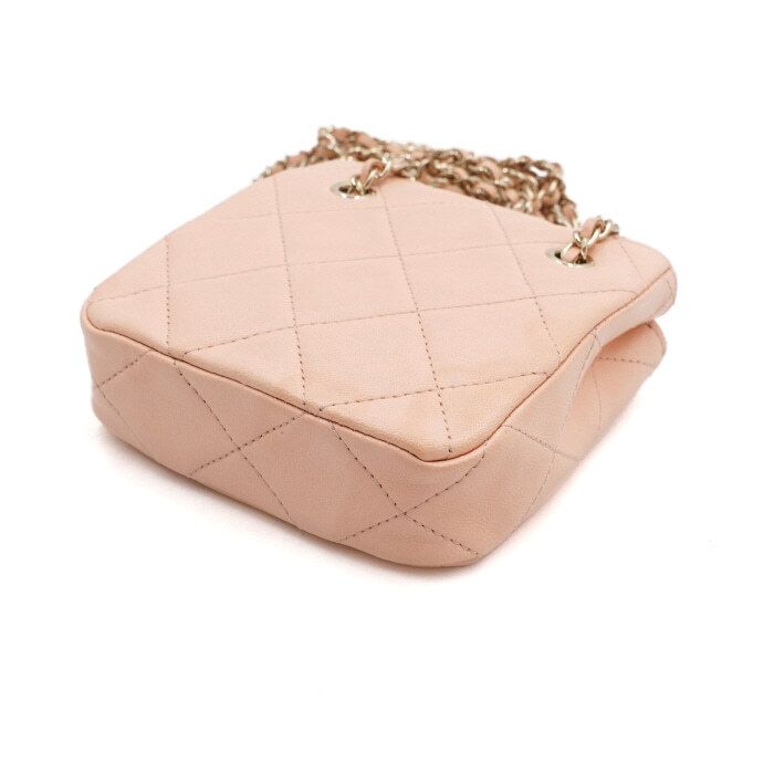 Chanel Shoulder Bag – Lambskin Leather – Pink – Champagne Gold Hardware