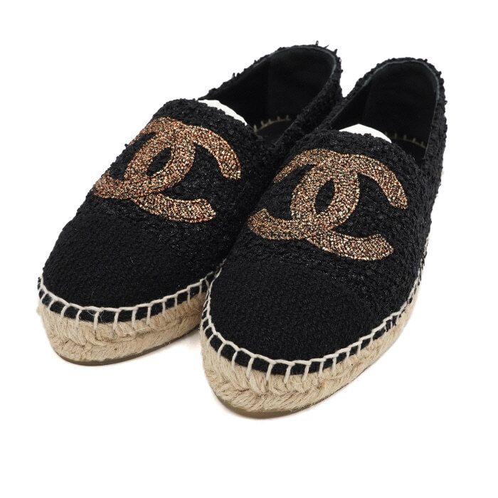 Chanel Espadrille Sneakers – Tweed – Black