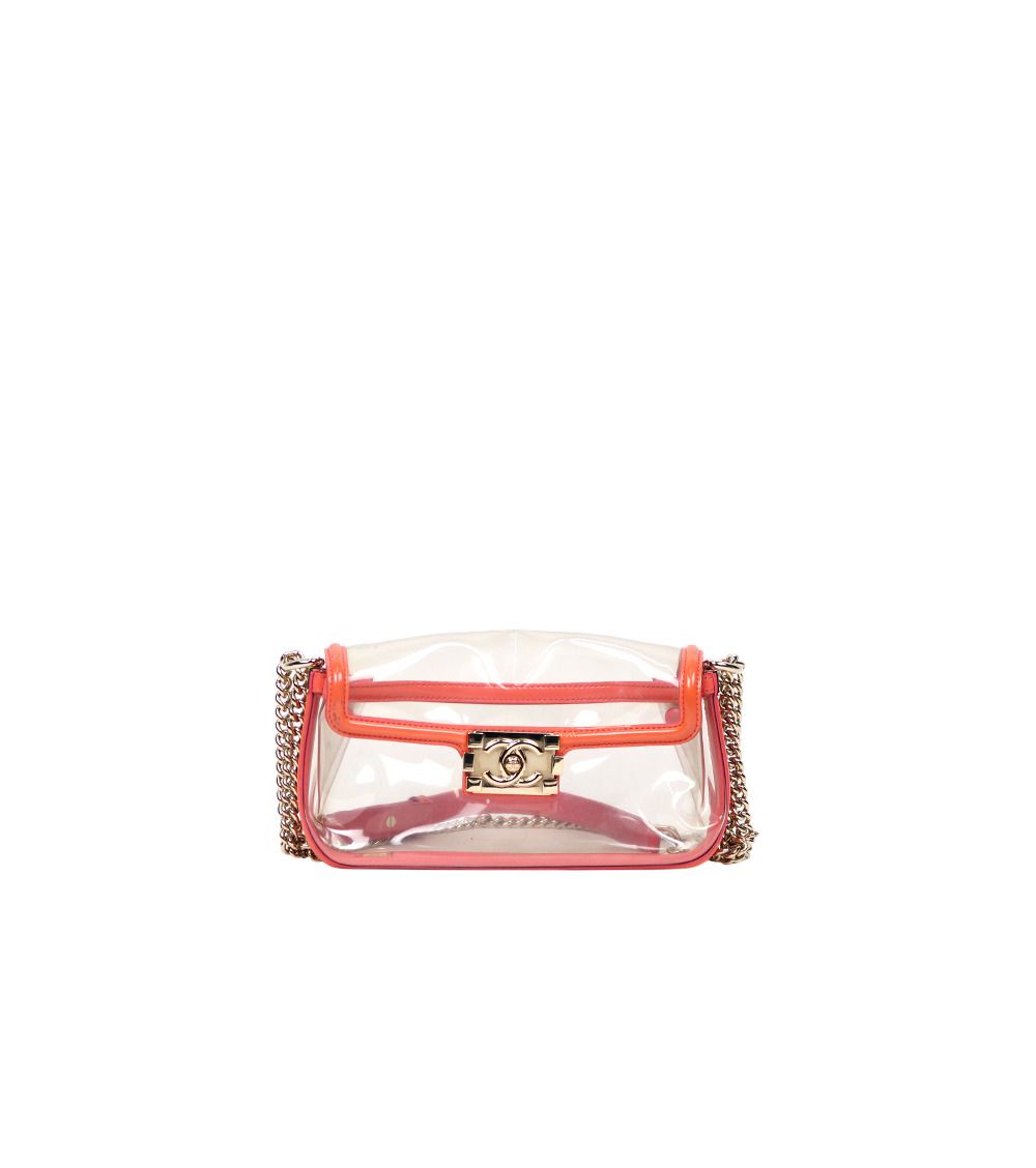 Chanel Boy – PVC – Orange – Gold Hardware