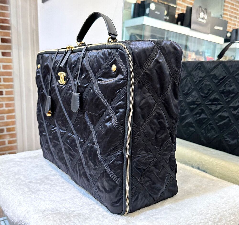 Chanel Travel Bag – Nylon – Black – Gold Hardware
