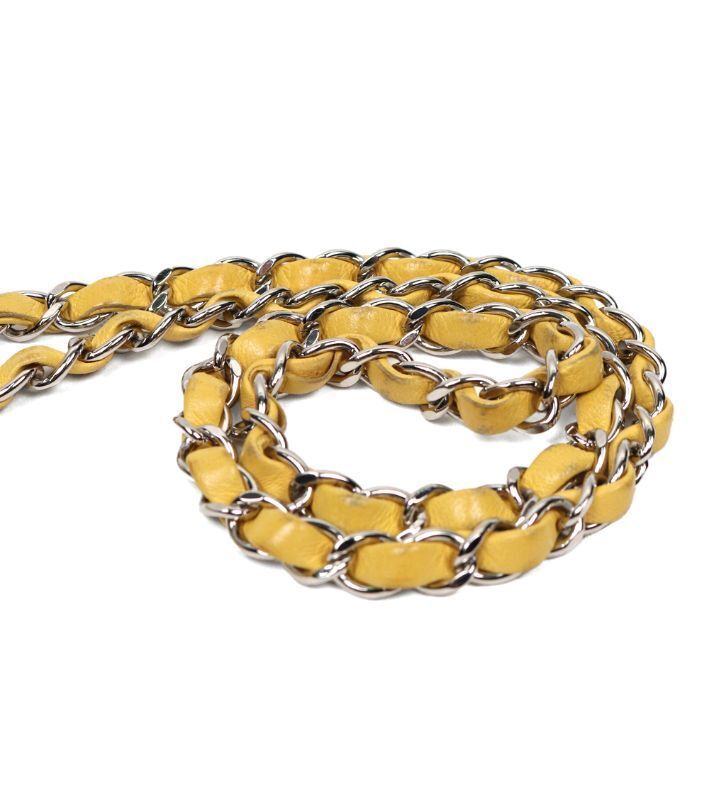 Chanel Shoulder Bag – Lambskin Leather – Yellow – Gold Hardware