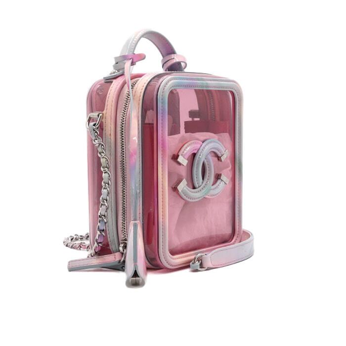 Chanel Vanity Case – PVC – Multicolor – Silver Hardware