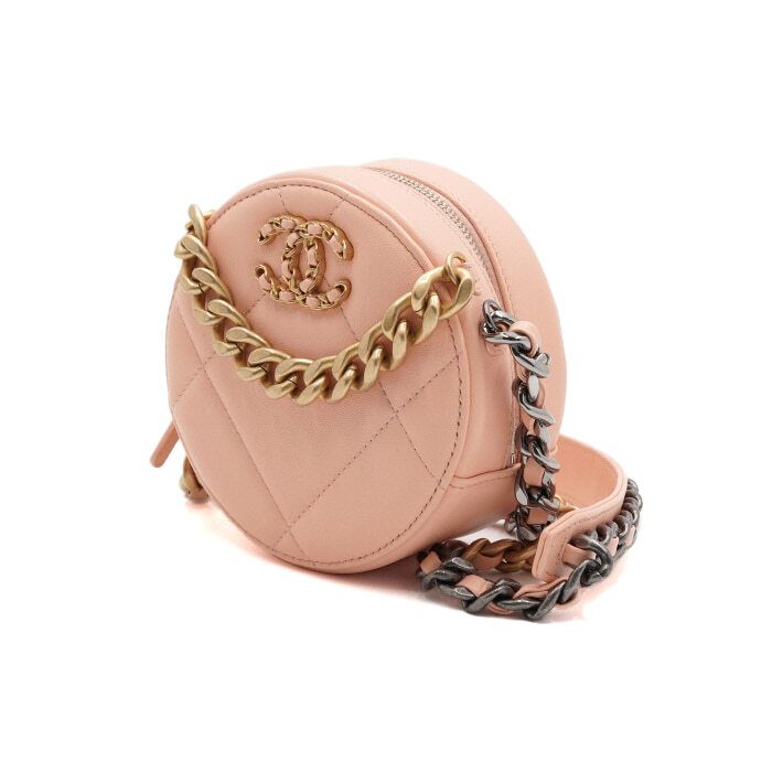 Chanel Tambourine Round Bag – Leather – Pink – Gold Hardware