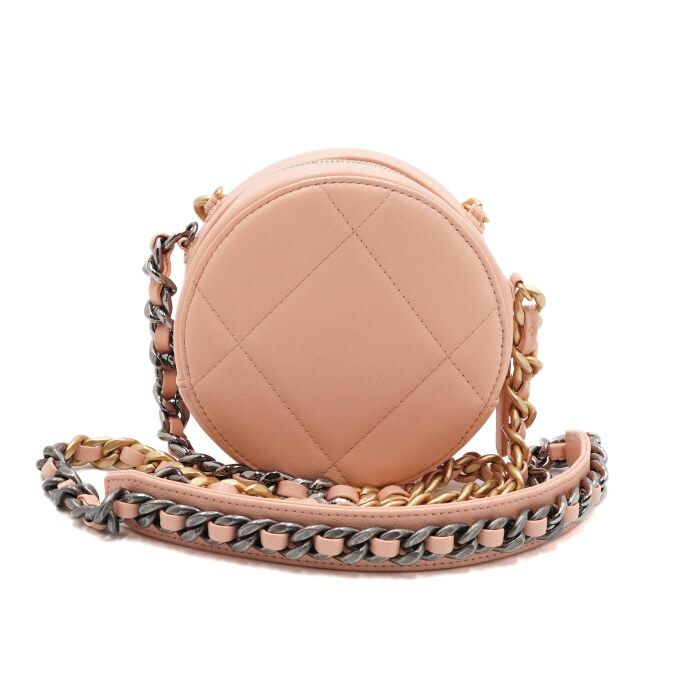 Chanel Tambourine Round Bag – Leather – Pink – Gold Hardware