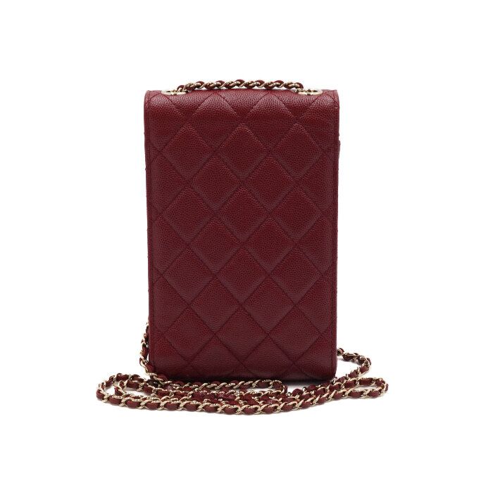 Chanel Crossbody Bag – Caviar Leather – Red – Gold Hardware