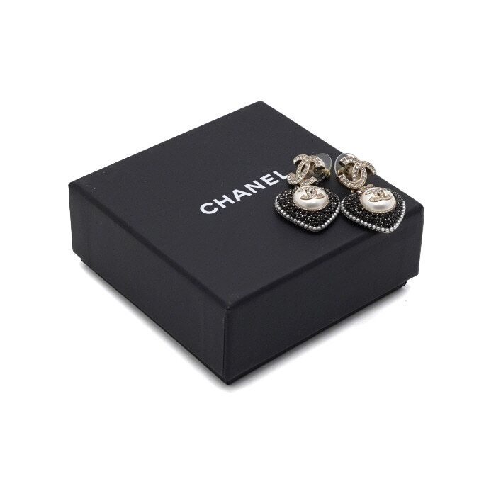 Chanel Drop Earrings – Crystal – White