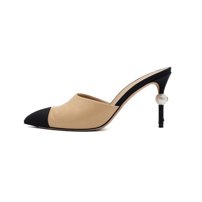Chanel Mule – Goatskin Leather – Beige