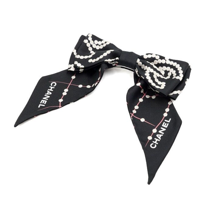 Chanel Hair Clip – Silk – Black