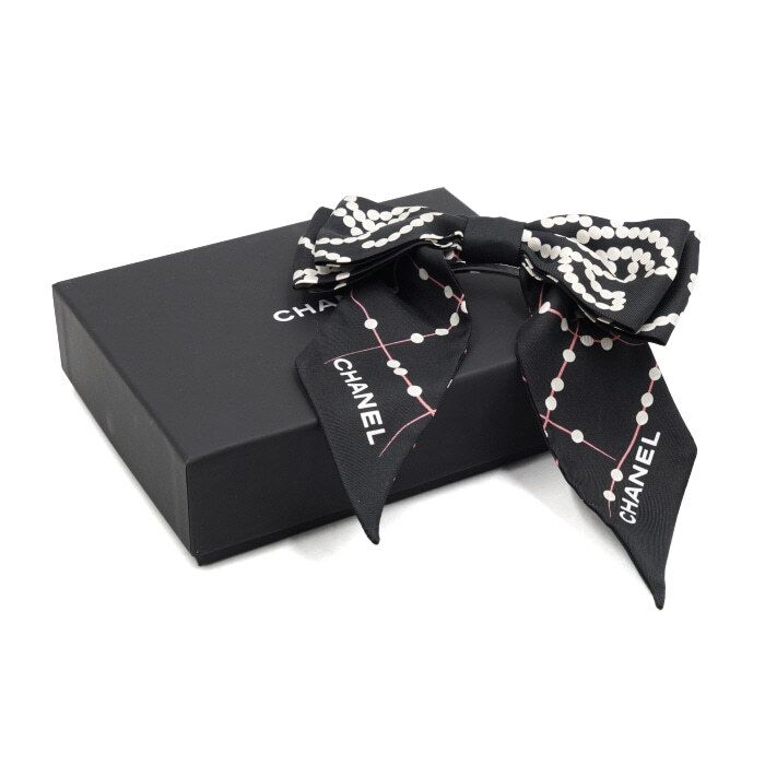 Chanel Hair Clip – Silk – Black