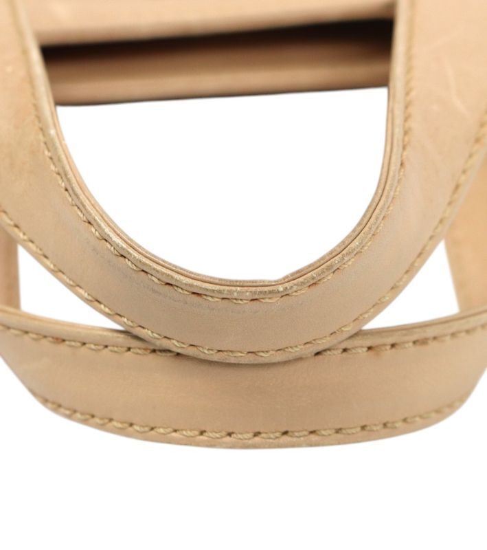 Chanel Shoulder Bag – Calfskin Leather – Beige – Gold Hardware