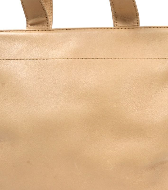 Chanel Shoulder Bag – Calfskin Leather – Beige – Gold Hardware