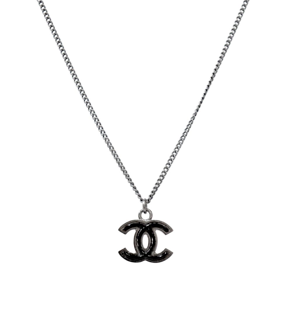 Black CC Silver Necklace 53995
