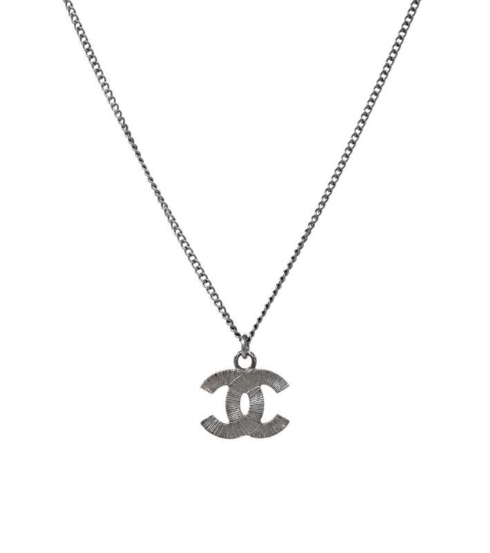 Black CC Silver Necklace 53995