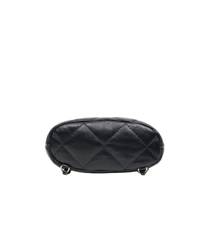 Black Lambskin Drawstring Mini Backpack 53728
