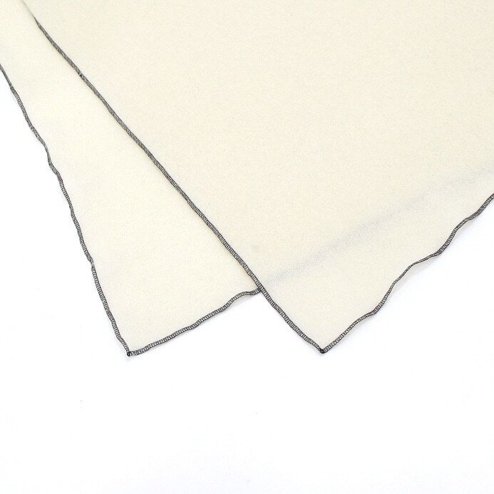 Ivory Cashmere CC Logo Embroidered Scarf aa63233