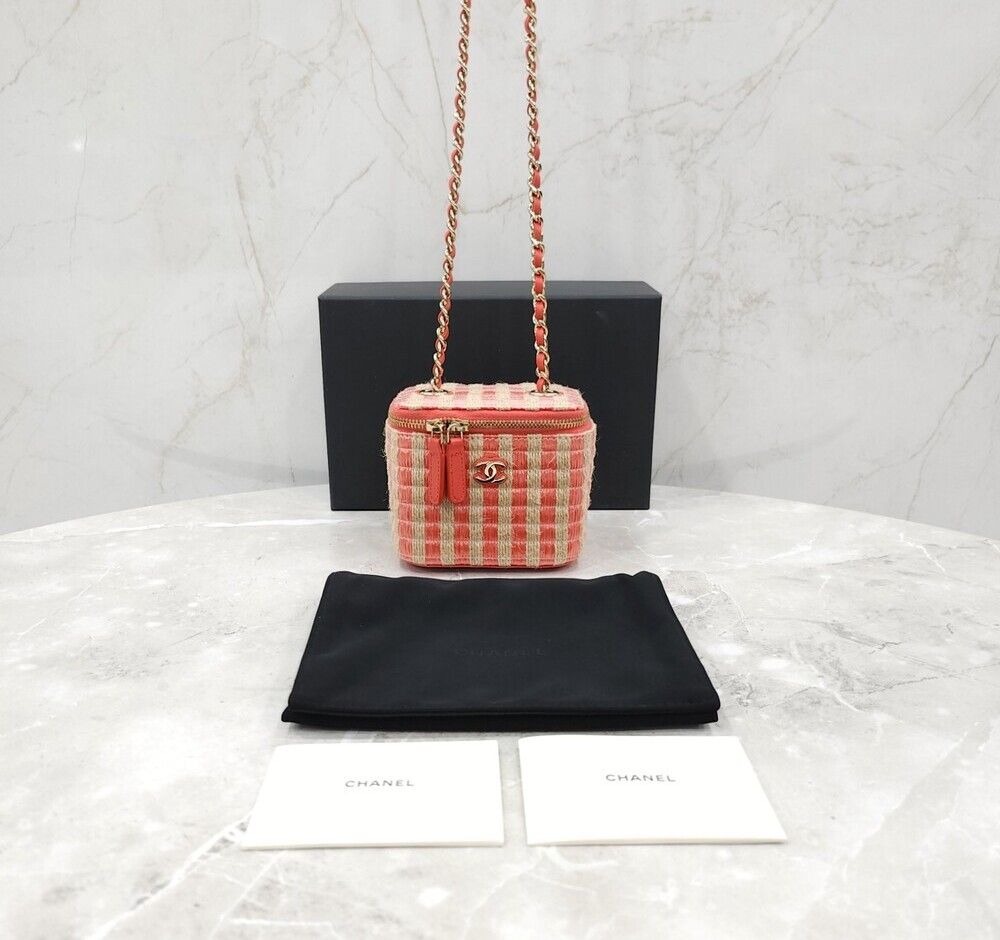 Raffia Vanity Small Chain Bag