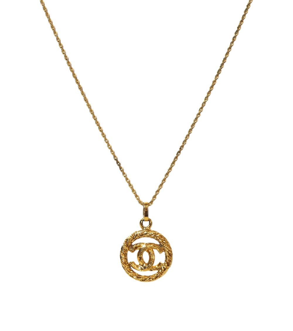 Round CC Gold Necklace 57283